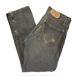 Levi’s 501 Straight Fit Jeans Men's 36 x 32 Black Denim Y2K Baggy Grunge Vintage
